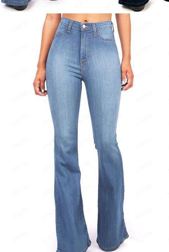 Damen nan Jeans mit hohem Bund und leichtem Schlag EB