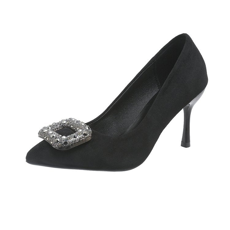 Damen elegante High Heels mit funkelndem Strassdetail EB
