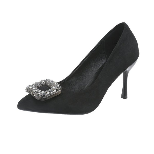 Damen elegante High Heels mit funkelndem Strassdetail EB