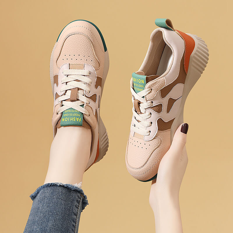Damen Modische Sneaker mit atmungsaktiver Obermaterialstruktur und rutschfester Sohle EB