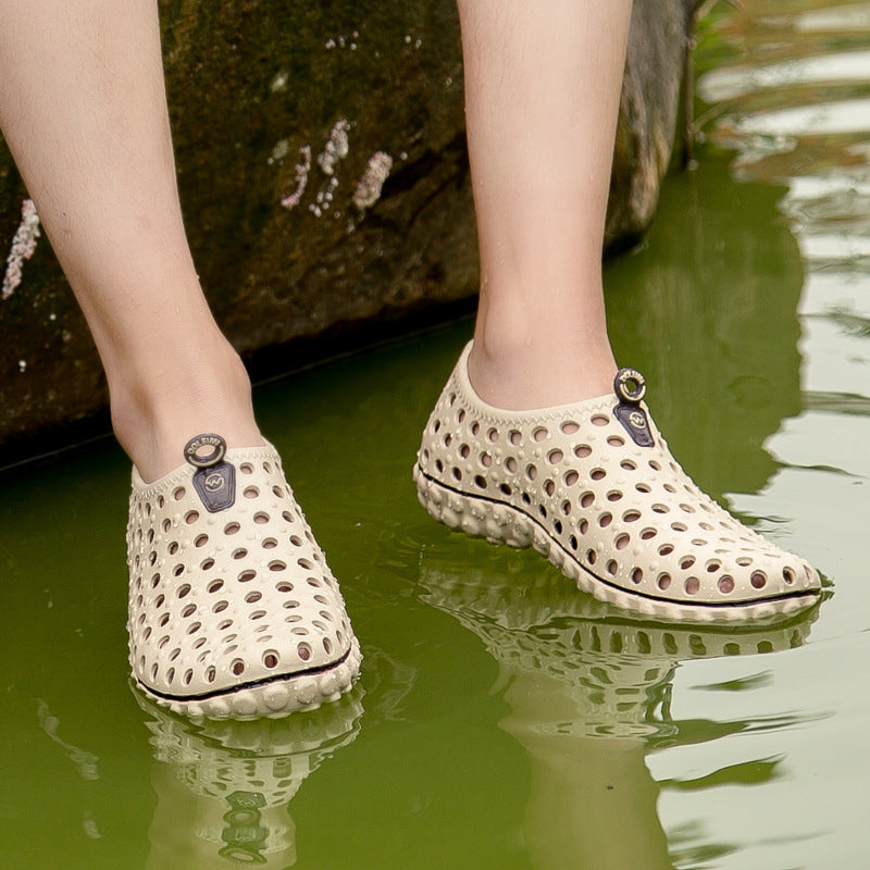 Damen Freizeit-Badeschuhe mit atmungsaktiver Oberflächenstruktur EB
