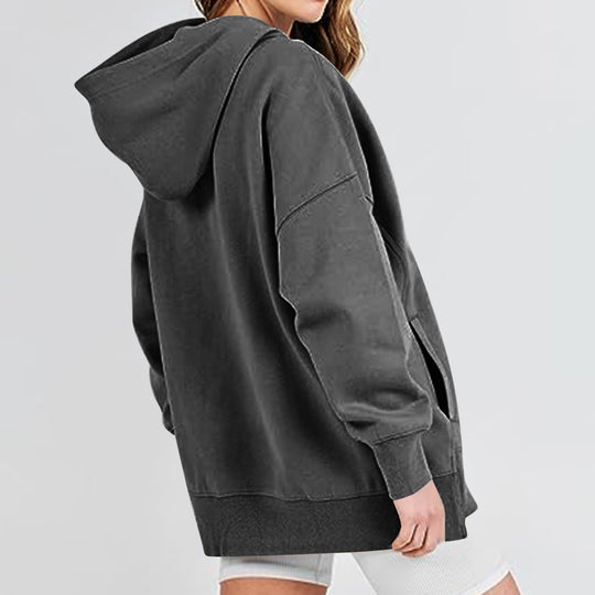 Damen Oversized Kapuzenpullover mit Taschen und Kängurustil EB