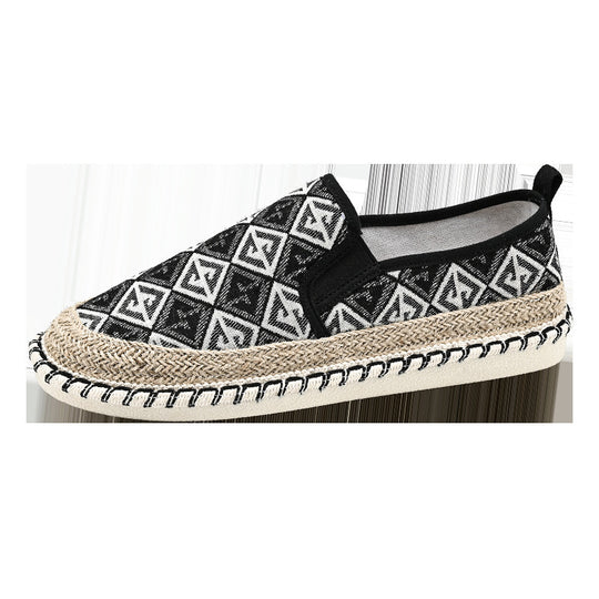 Damen Slip-On Espadrilles mit kunstvoller Stickerei EB