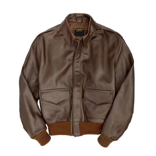 Herren Bikerjacke aus hochwertigem mit praktischen Taschen und elastischen Bündchen EB