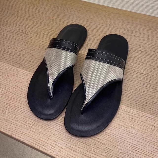 Damen bequeme Zehensteg-Sandalen mit ergonomischem Fußbett EB