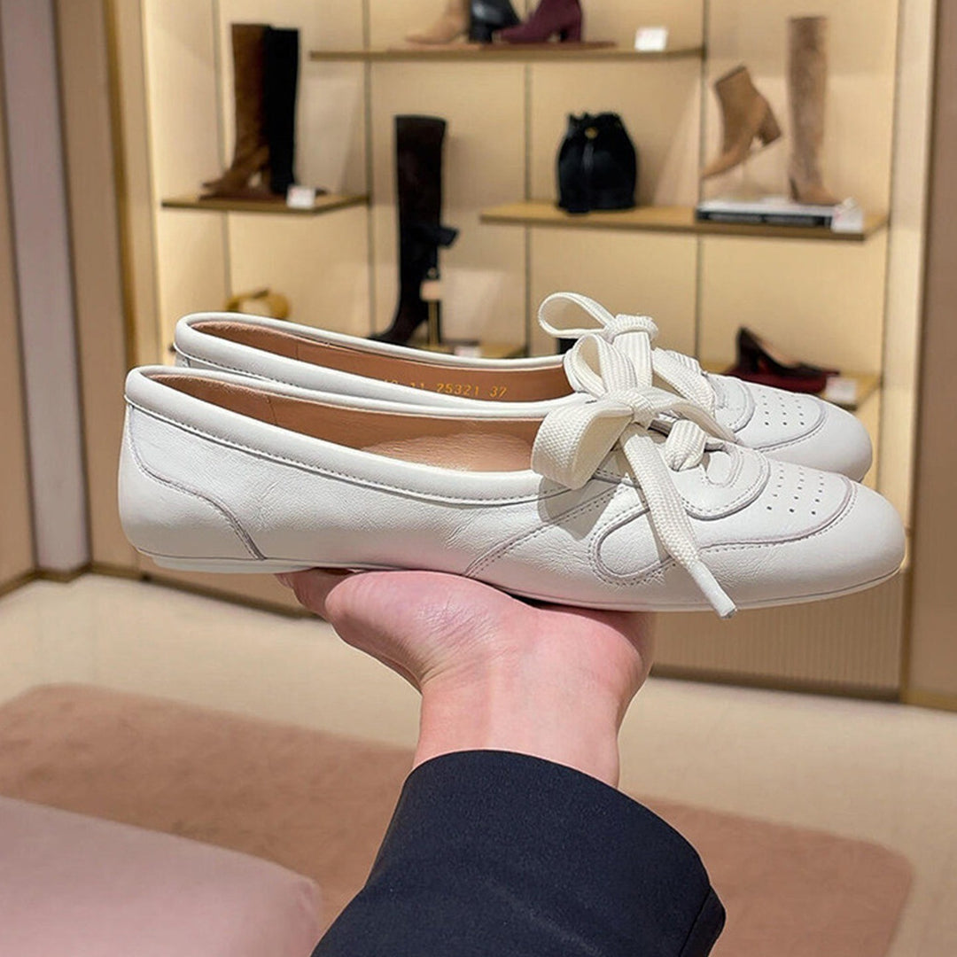Damen Komfortable Ballerinas mit dekorativer Schleifenapplikation EB