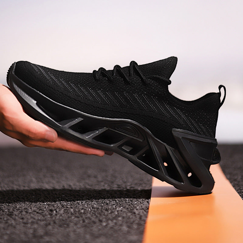 Herren leichte atmungsaktive Strick-Sneaker mit gedämpfter ergonomischer Laufsohle EB