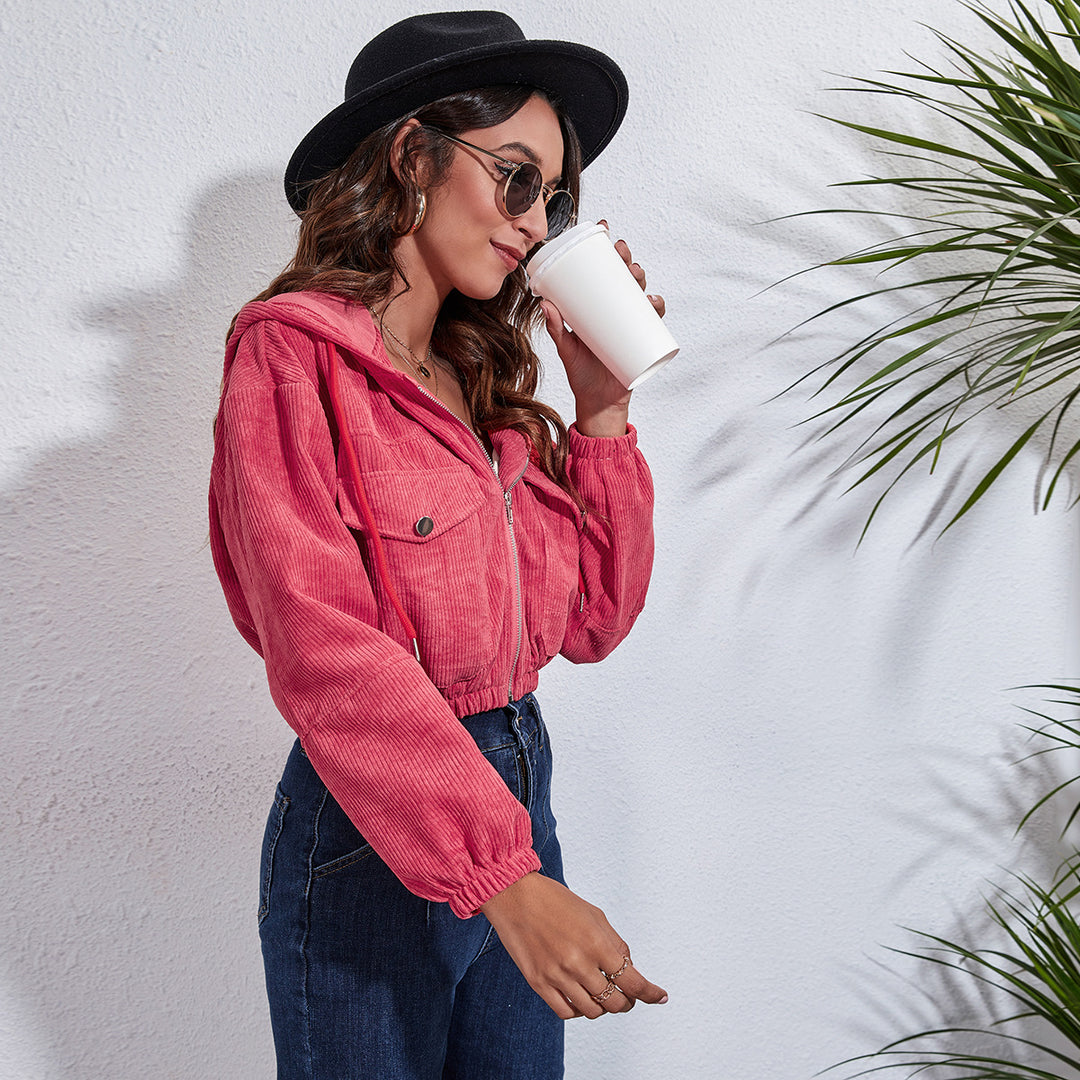 Damen Kurzjacke mit lässigem Schnitt und praktischen Brusttaschen EB