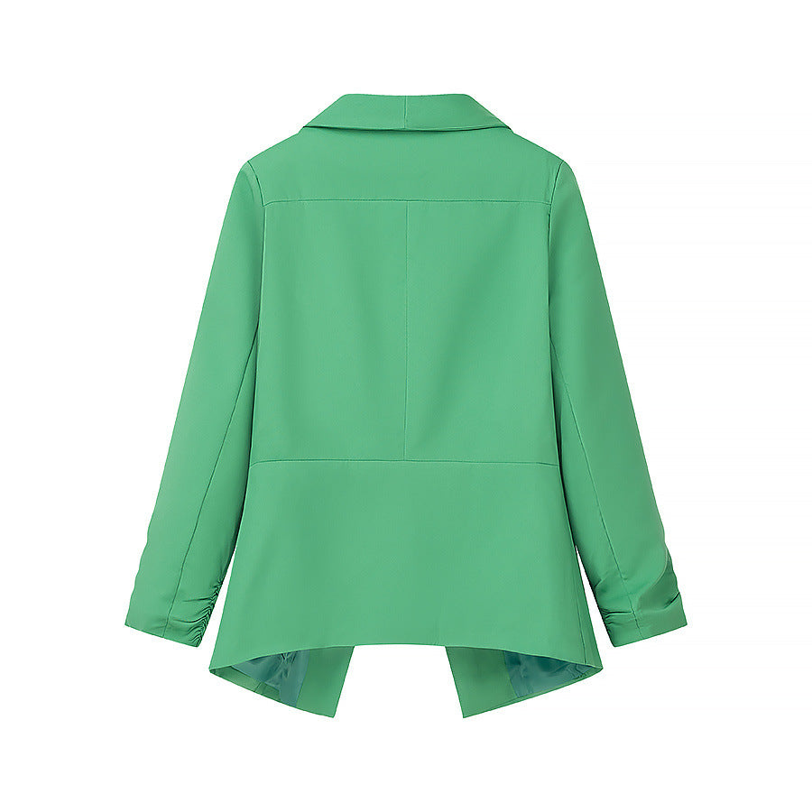 Damen elegante Blazerjacke mit lässigem Schnitt und modischem Revers EB