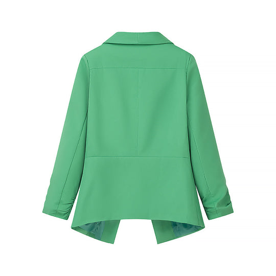 Damen elegante Blazerjacke mit lässigem Schnitt und modischem Revers EB