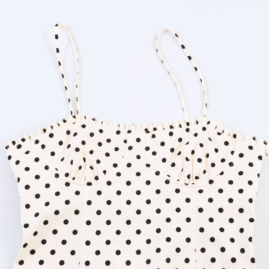 Damen Maxikleid mit Polka-Dots EB