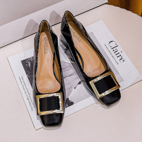 Damen elegante Ballerinas mit modischem Schmuckdetail EB