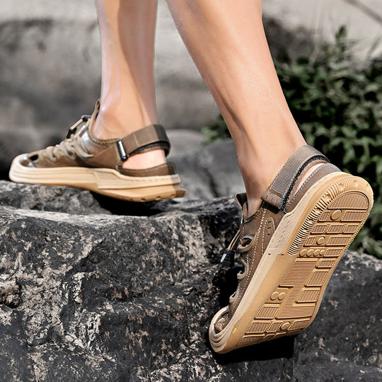 Herren Sportliche Wassersandalen mit rutschfester Sohle und schnellschnürbarem System EB