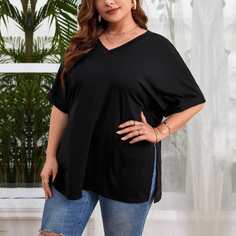 Damen V-Ausschnitt T-Shirt EB