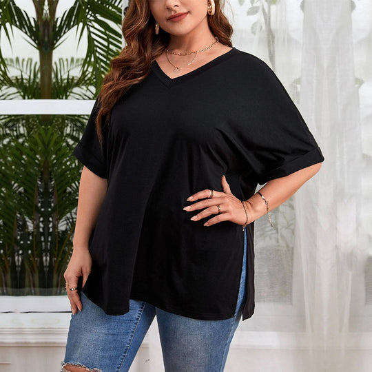 Damen V-Ausschnitt T-Shirt EB