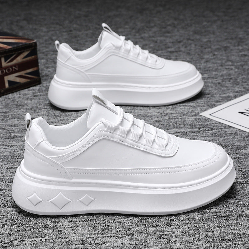 Damen modische Sneaker mit trendiger Plateausohle und hochwertigem Lederobermaterial EB