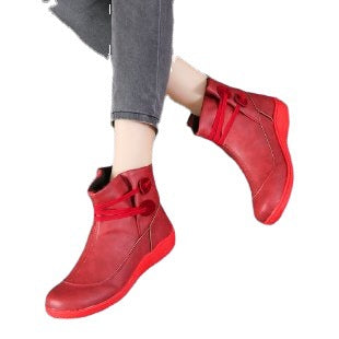 Damen Modische Winterstiefeletten mit praktischer Schnürung und rutschfester Sohle EB