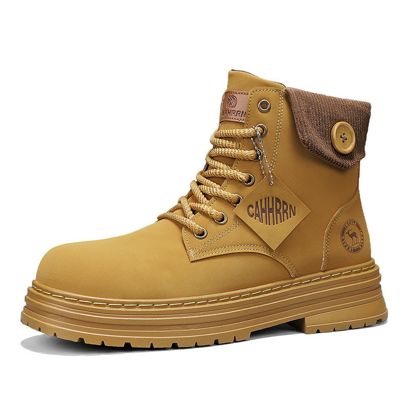 Damen Winterstiefel mit doppeltem Knopfverschluss und gepolstertem Kragen EB
