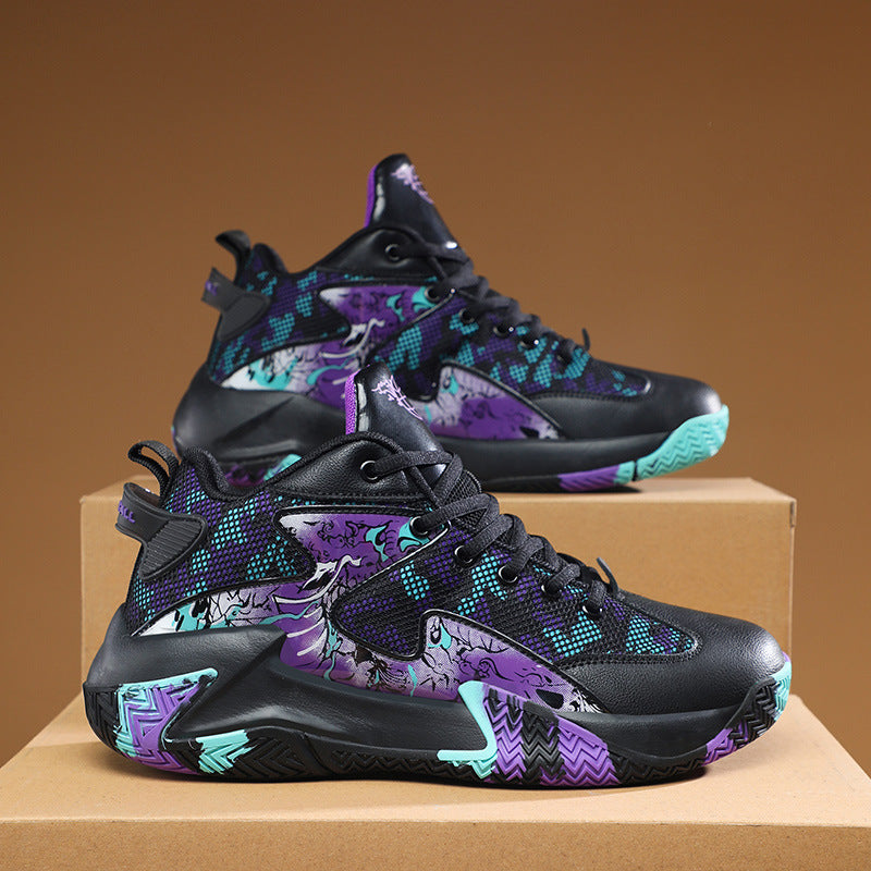 Damen Sportliche Basketball Sneakers mit atmungsaktivem Obermaterial und dämpfender Sohle EB