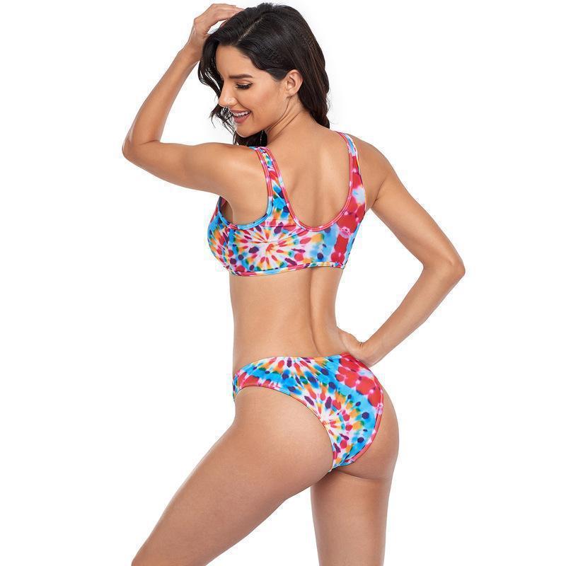 Damen Bikini-Set mit floralem Design und modernem Cut-Out EB