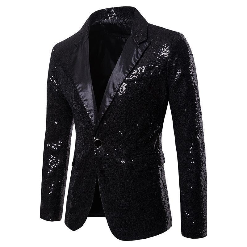 Herren Paillettenblazer mit schimmerndem Finish und elegantem Schnitt EB