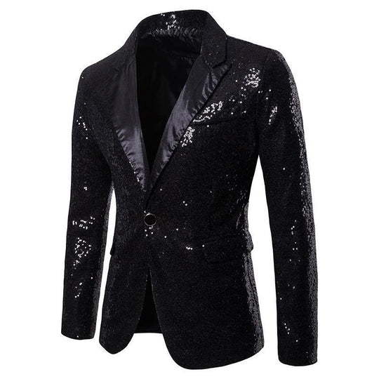 Herren Paillettenblazer mit schimmerndem Finish und elegantem Schnitt EB