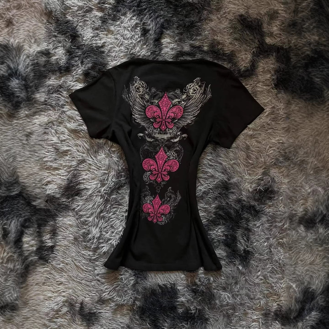 Damen T-Shirt mit einzigartigem floralem Design EB