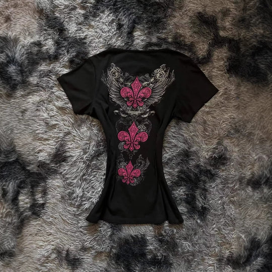 Damen T-Shirt mit einzigartigem floralem Design EB