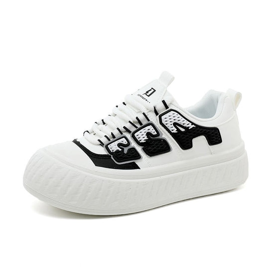 Damen modische Plateau Sneakers mit innovativem Design und stoßdämpfendem Profil EB