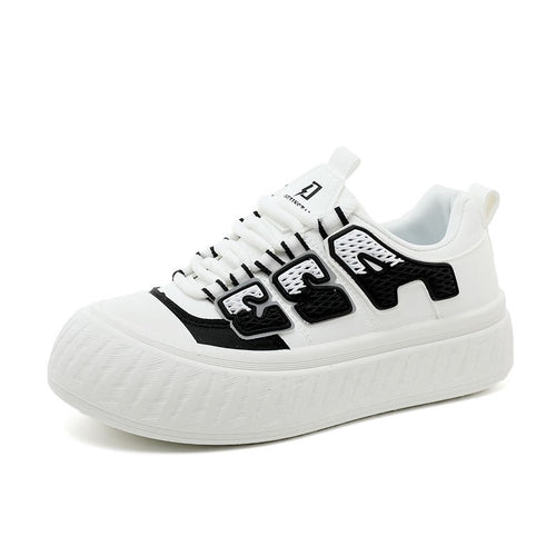Damen modische Plateau Sneakers mit innovativem Design und stoßdämpfendem Profil EB