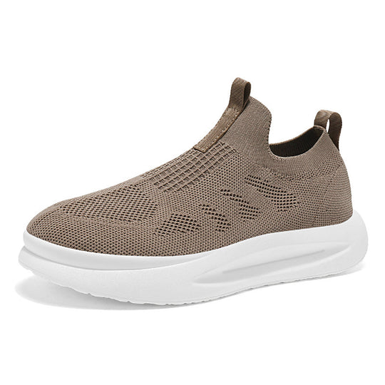 Damen atmungsaktive Slip-On Sneakers mit elastischem Obermaterial EB