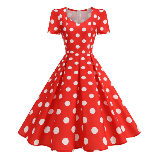 Damen Freizeitkleid mit floralem Design und schwingendem Rock EB