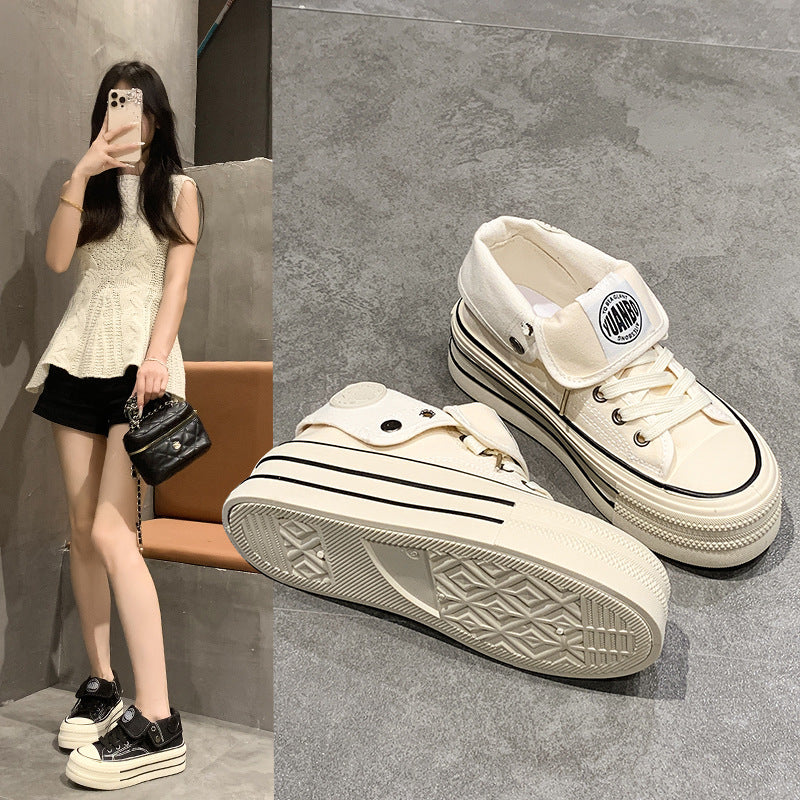Damen Modische Plateau Sneakers mit hohem Tragekomfort und flexiblem Obermaterial EB