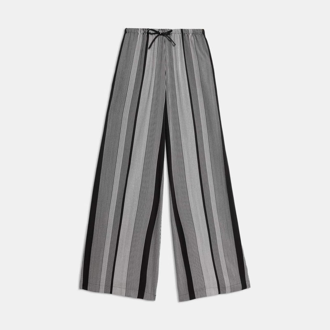 Damen Weit geschnittene Sommerhose mit elastischem Bund EB