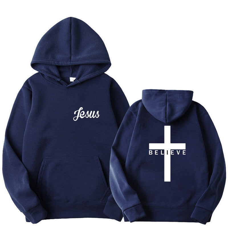 Damen Kapuzenpullover mit motivierendem Glaubensdesign und bequemer Passform EB