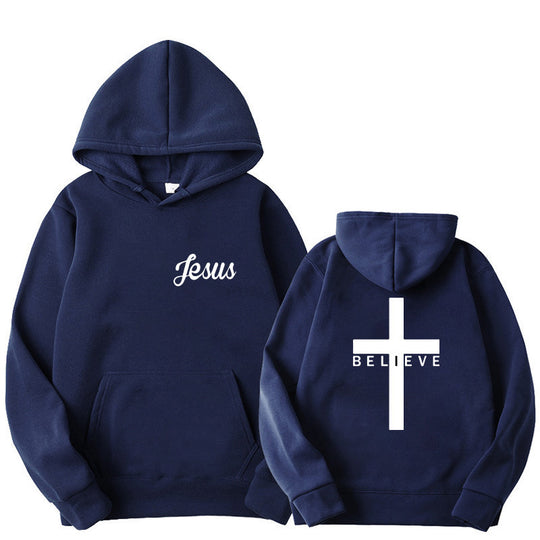 Damen Kapuzenpullover mit motivierendem Glaubensdesign und bequemer Passform EB