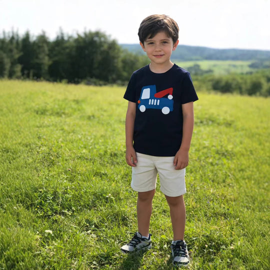 Jungen T-Shirt mit robustem Pionierfahrzeug-Applikation EB