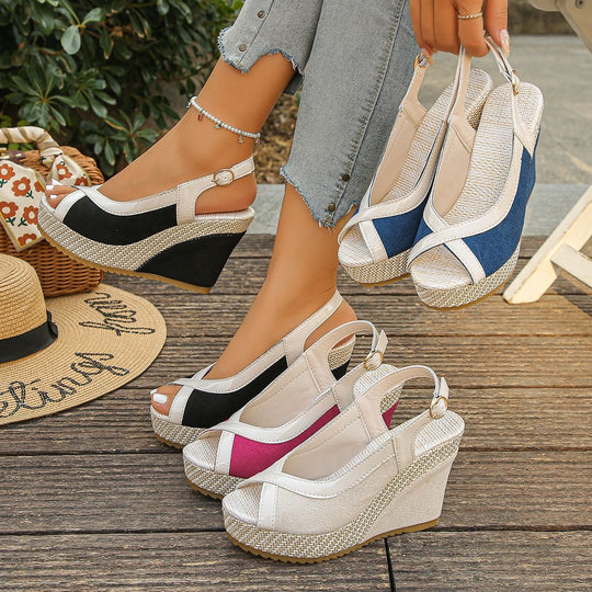 Damen Wedge Sandalen EB
