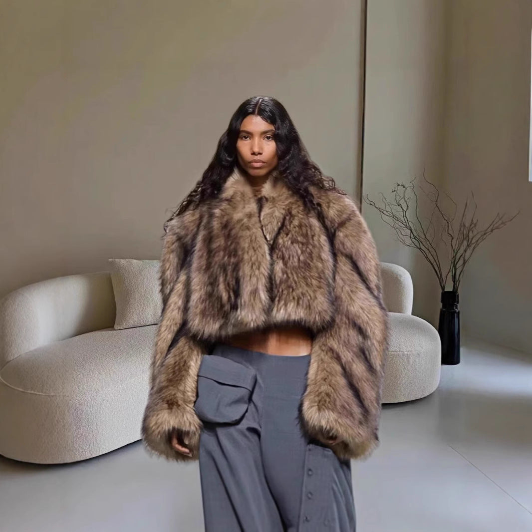 Damen Kunstfelljacke EB