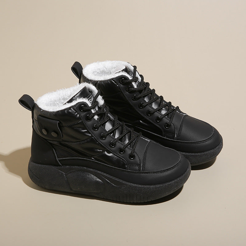 Damen Warmgefütterte High-Top Sneakers mit rutschfester Sohle EB