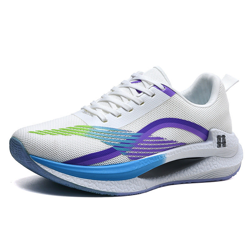 Unisex leichte Dämpfungs-Laufschuhe mit atmungsaktivem Mesh-Oberteil, seitlicher Energielaufsohle und Fersen-Zuglasche EB
