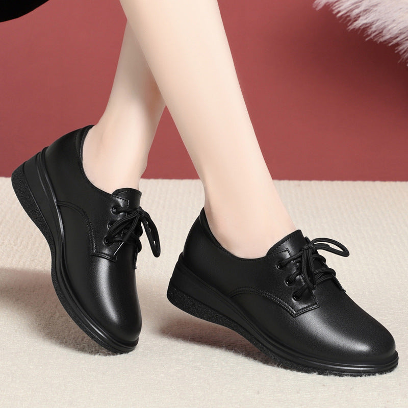 Damen Bequeme Schnürschuhe mit rutschfester Sohle EB