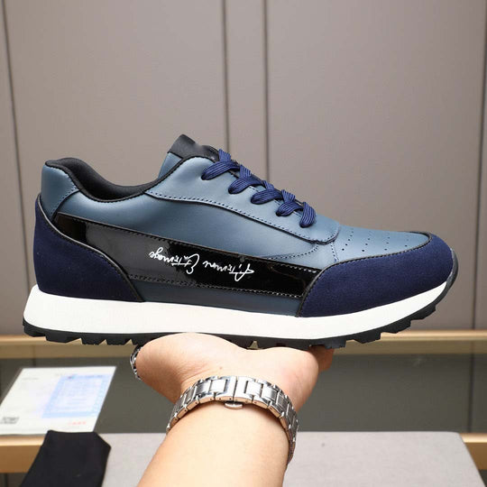Damen Sportliche Sneakers mit hochwertiger Leder-Oberfläche und rutschfester Sohle EB