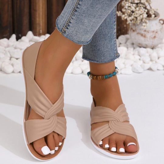 Damen Komfortable Riemchensandalen mit geschwungenem Design EB