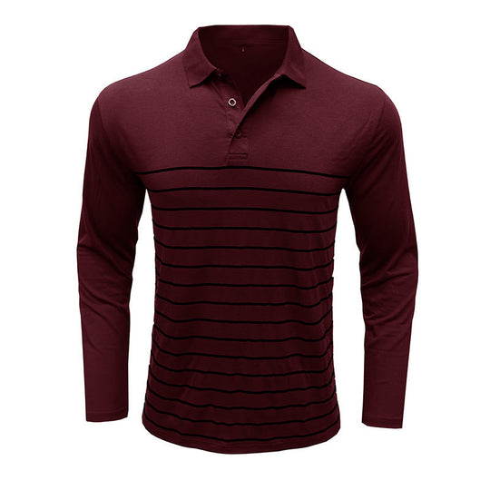 EB | Pique Pullover Slim Passform Baumwollstrick Elegantes Streifenmuster