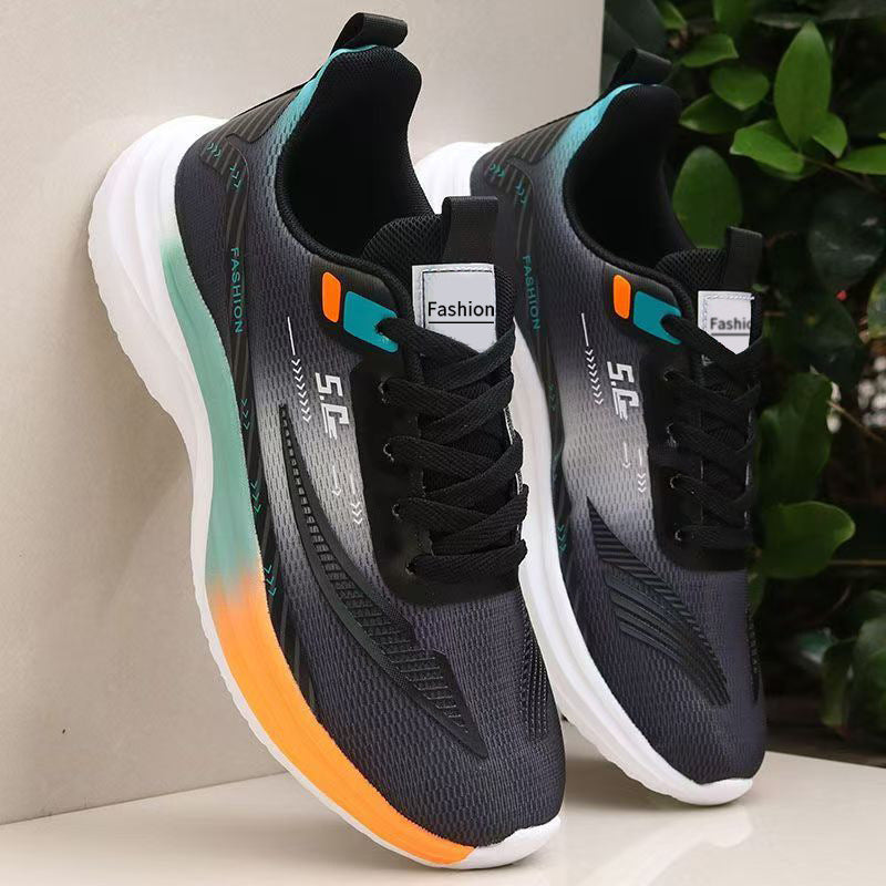 Damen Sportliche Laufschuhe mit atmungsaktiver Oberflächenstruktur und elastischer Dämpfung EB