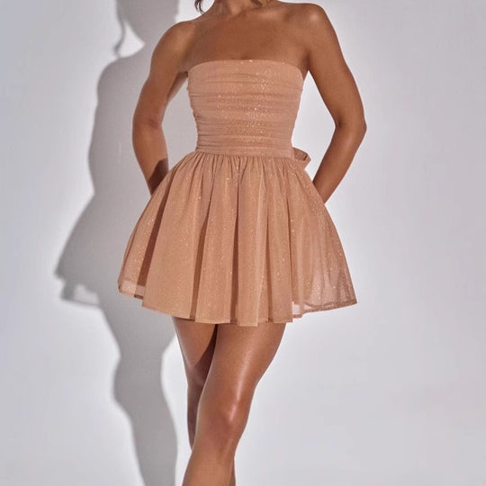Damen Glamouröses Cocktailkleid mit schimmernden Details EB