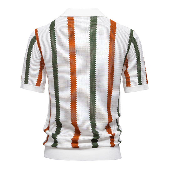 Herren Polo-Shirt mit modernem Textilmuster EB