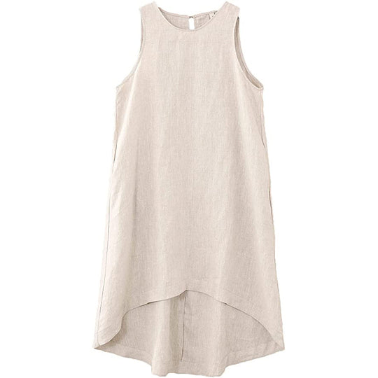 Damen lässiges Leinenkleid