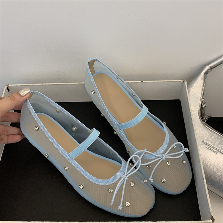 Damen stilvolle und bequeme Ballerinas mit Schmuckdetails EB